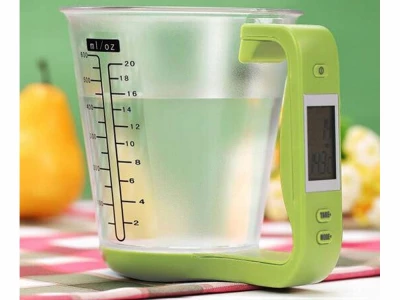 Verk 07242 Digitálna kuchynská odmerka 1kg/1g, zelená