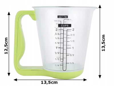 Verk 07242 Digitálna kuchynská odmerka 1kg/1g, zelená