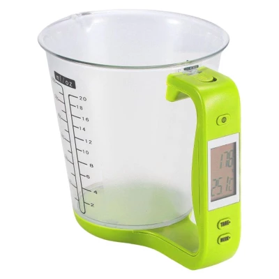 Verk 07242 Digitálna kuchynská odmerka 1kg/1g, zelená
