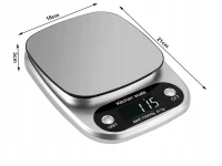 Verk 17138 Digitálna kuchynská váha 3 kg, strieborná