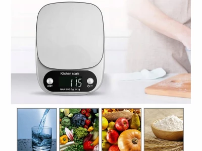 Verk 17138 Digitálna kuchynská váha 3 kg, strieborná