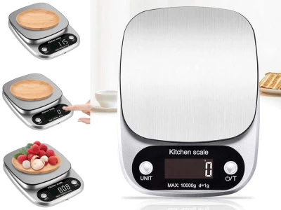 Verk 17138 Digitálna kuchynská váha 3 kg, strieborná