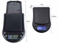 Verk 17147 Vrecková digitálna váha 500g/0,1g, čierna