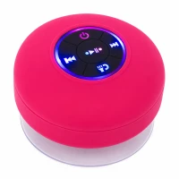 Verk 06334 Voděodolný mini bluetooth reproduktor s přísavkou, růžový