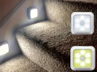 Verk 27413 LED svetlo so senzorom pohybu 6 LED, teplá biela, strieborná