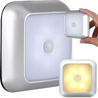 Verk 27413 LED svetlo so senzorom pohybu 6 LED, teplá biela, strieborná