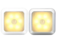 Verk 27413 LED svetlo so senzorom pohybu 6 LED, teplá biela, strieborná