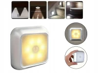 Verk 27413 LED svetlo so senzorom pohybu 6 LED, teplá biela, strieborná