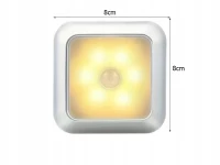 Verk 27413 LED svetlo so senzorom pohybu 6 LED, teplá biela, strieborná