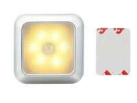 Verk 27413 LED svetlo so senzorom pohybu 6 LED, teplá biela, strieborná