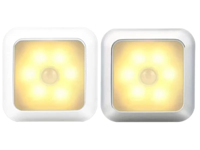 Verk 27413 LED svetlo so senzorom pohybu 6 LED, teplá biela, strieborná