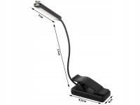 Verk 27415 LED lampa na čtení s klipem , 2 W, černá