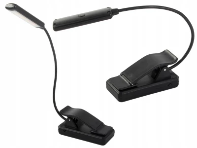 Verk 27415 LED lampa na čtení s klipem , 2 W, černá
