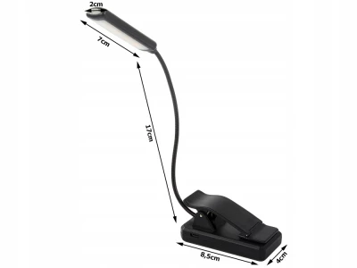 Verk 27415 LED lampa na čtení s klipem , 2 W, černá