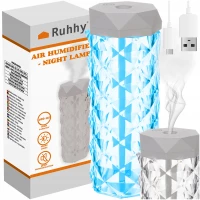 Ruhhy 24625 Zvlhčovač vzduchu, krištáľová lampa, RGB, 400 ml