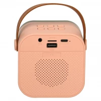 KIK KX3379 Karaoke Bluetooth reproduktor  6 W, bezdrátový mikrofon, růžový