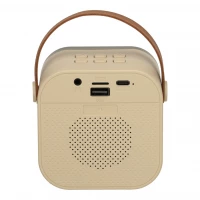 KIK KX3377 Karaoke Bluetooth reproduktor 6 W, 2x bezdrôtový mikrofón, béžový