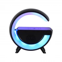 KIK KX3383 Multifunkčný Bluetooth reproduktor RGB s bezdrôtovou nabíjačkou, čierny