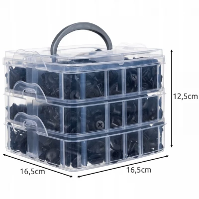 Verk 10125 Sada plastových příchytek autočalounění 620 ks