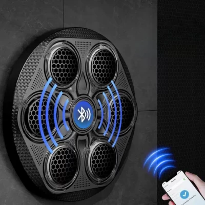 Verk 14590 Elektronický boxovací nástěnný terč s rukavicemi, Bluetooth černý