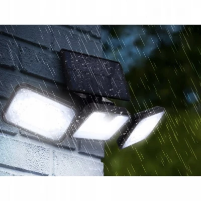 Izoxis 24889 Solární 180 LED osvětlení s PIR čidlem pohybu a soumraku, IP65, 550 lm, 1800 mAh