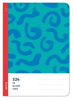 OPTYS Školní sešit 524 bezdřevý linka, spirálky
