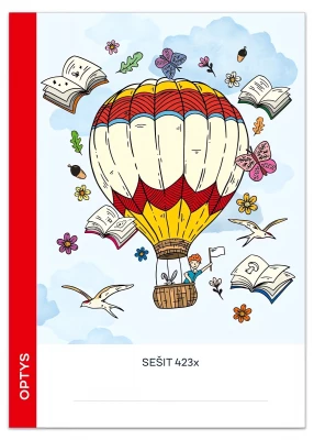 OPTYS Školní sešit 423x, linka, 20 listů