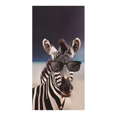 Gordon H93 Plážová osuška rychleschnoucí z mikrovlákna, zebra, 100 x 180 cm