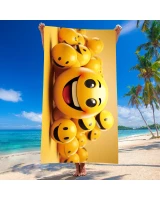 Gordon H89 Plážová osuška rychleschnoucí z mikrovlákna, Emoji, 100 x 180 cm 