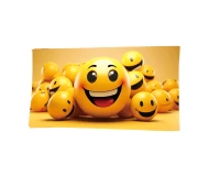 Gordon H89 Plážová osuška rychleschnoucí z mikrovlákna, Emoji, 100 x 180 cm 
