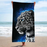 Gordon H87 Plážová osuška rýchloschnúca z mikrovlákna, leopard, 100 x 180 cm