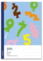 OPTYS Školní sešit 520L, čistý, s integrovaným matematickým lenochem, čísla