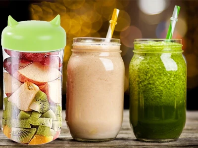 Verk 07267 Přenosný smoothie mixér 380 ml zelený
