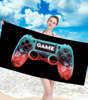 Gordon H4 Plážová osuška rychleschnoucí z mikrovlákna, gamepad, 100 x 180 cm 