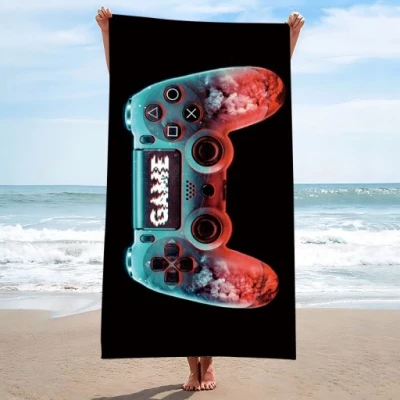 Gordon H4 Plážová osuška rychleschnoucí z mikrovlákna, gamepad, 100 x 180 cm 