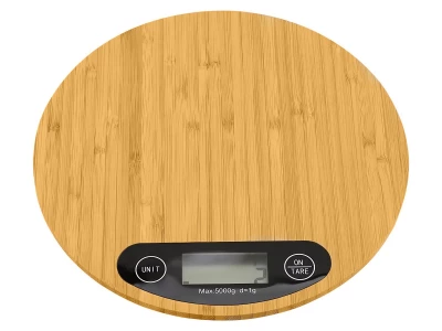 Verk 17137 Bambusová kuchyňská váha 5kg LCD 20 x 20 cm