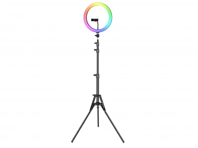 Verk 24568 Prstencová LED Lampa se stativem, 120W, RGB