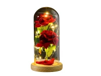Verk 26106 LED ruža v sklenenej váze