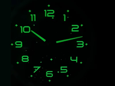 Verk 27454 Nástěnné hodiny analogové, fluorescenční, 25 cm, stříbrné