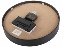 Verk 27456 Nástěnné hodiny analogové s kalendářem, 30 cm, černé