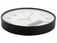 Verk 27456 Nástěnné hodiny analogové s kalendářem, 30 cm, černé