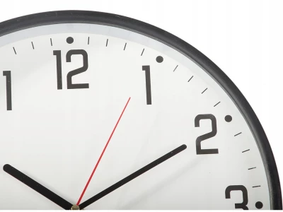 Verk 27456 Nástěnné hodiny analogové s kalendářem, 30 cm, černé