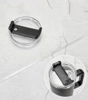 Pronett XJ5555 Termo hrnček s držadlom a slamkou, nerez, 1200 ml, svetloružový