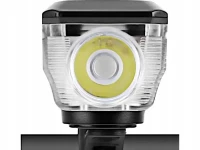 Verk 14491 LED světlo na kolo USB s klaksonem a solárním nabíjením, červené