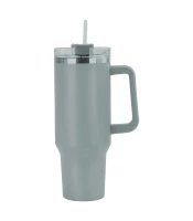 Pronett XJ5555 Termohrnek s uchem a brčkem, nerez, 1200 ml, bílý