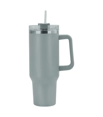 Pronett XJ5555 Termohrnek s uchem a brčkem, nerez, 1200 ml, bílý