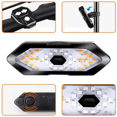 Foxter 3200 Zadné LED svetlo so smerovkami a bezdrôtovým ovládaním