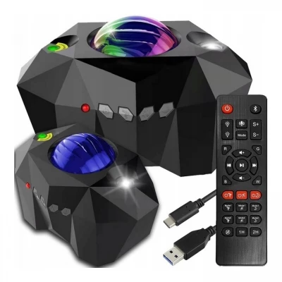 Foxter 3202 Projektor noční oblohy a polární záře se zvuky, Bluetooth, černý