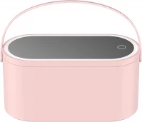 Verk 24342 Organizér na kosmetiku se zrcadlem USB LED růžový