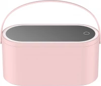 Verk 24342 Organizér na kosmetiku se zrcadlem USB LED růžový